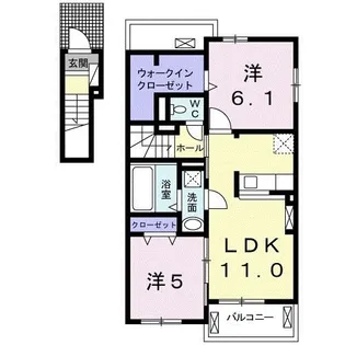 ネクスト ユウ B【2階】の間取り