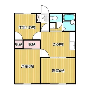 ソレーユほとがや【2階】の間取り