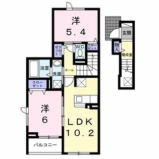 シーパレス弐番館【2階】の間取り