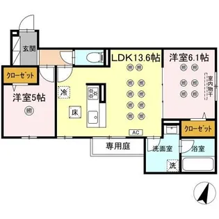 TORISIA STAGE 小郡駅南【1階】の間取り