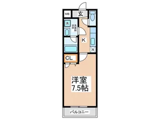 フジパレスグランマルシェBの間取り