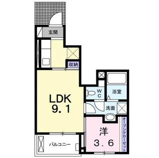 ア・ラ・モード甲府【1階】の間取り