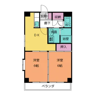 グリーンヒルズ赤池【2階】の間取り