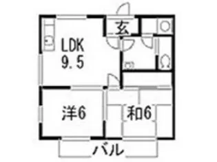 木村アパート【2階】の間取り