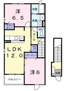プリムローズ B【2階】の間取り