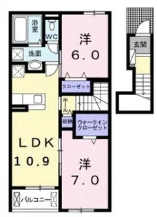 ルソンドプランタン【2階】の間取り