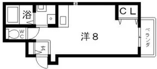 プライムタワー阿倍野40【9階】の間取り