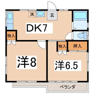 アパートメントバイサンクシア【1階】の間取り