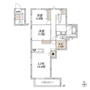 Maison de Lecrin N【2階】の間取り