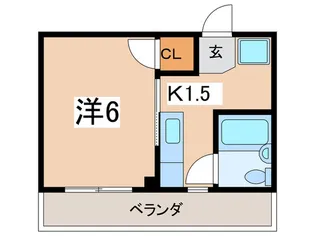 西海岸ハイツ【2階】の間取り