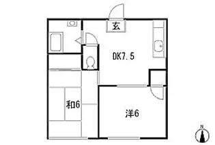 コーポ台天白【1階】の間取り