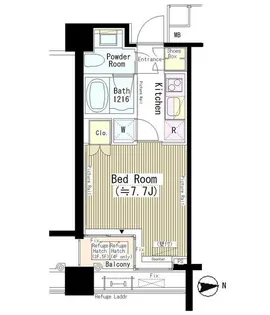 六本木エムケイアートレジデンス【2階】の間取り