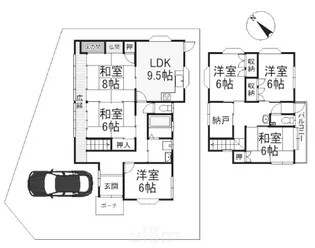 京都府京都市伏見区桃山町遠山【一戸建】の間取り
