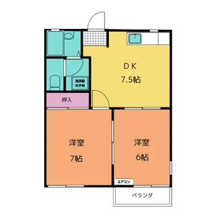 A&Nハイツ【2階】の間取り