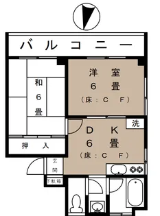 スカイハイツ広沢【4階】の間取り