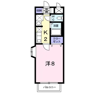 カーサ・ソレアードII番館【2階】の間取り