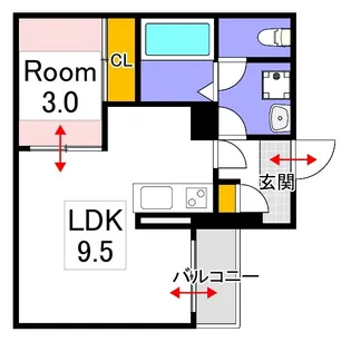 REGALEST JM下伊福【3階】の間取り