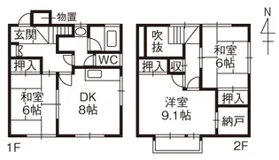 石川県白山市茶屋2【一戸建】の間取り
