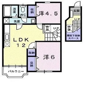 広島県竹原市西野町【アパート】の間取り