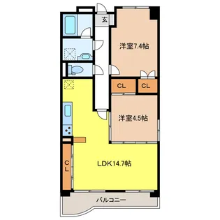 GENIUS【7階】の間取り