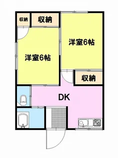 グローリア三崎【1階】の間取り