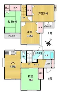 東京都東大和市向原5【一戸建】の間取り