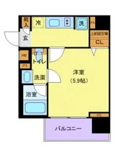 Log武蔵小杉【4階】の間取り