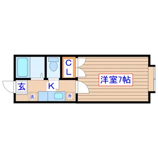 ハイツ晴耕苑【2階】の間取り