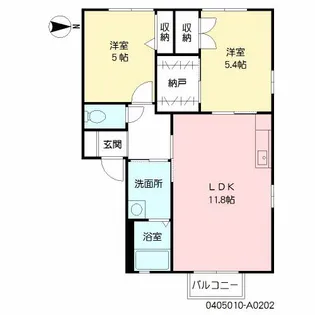 シャーメゾン サン・フォレストA棟【2階】の間取り