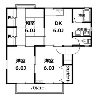 第2FUSAコーポ【1階】の間取り