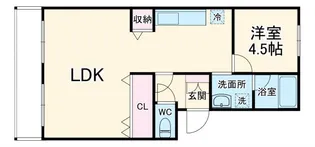 市川クローバーハイツ森【1階】の間取り