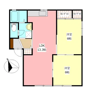 フォーレス一吉【1階】の間取り