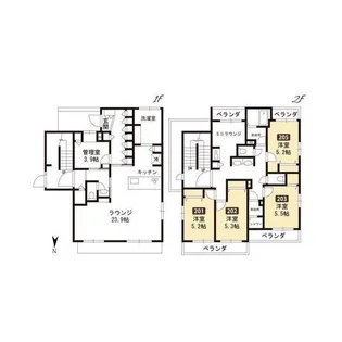 ハイツ下代田【2階】の間取り