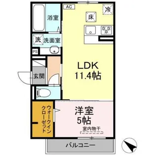 エレガンス パレス【1階】の間取り