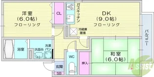 ツインコートA【1階】の間取り