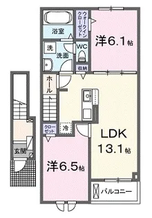 広島県安芸高田市吉田町常友【アパート】の間取り