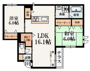 東京都世田谷区北烏山9【マンション】の間取り