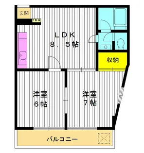 東京都中野区江原町3【マンション】の間取り