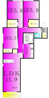 アレーズKASHIWANOHA【2階】の間取り