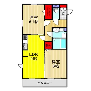 サザンボヌール【3階】の間取り