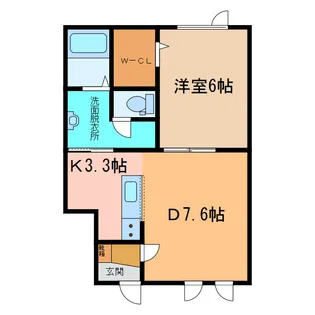 レジデンスアイ・弐号館【1階】の間取り