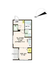 ベルルミエール中川【2階】の間取り