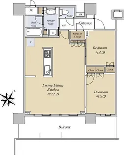 Brillia有明 City Tower【22階】の間取り