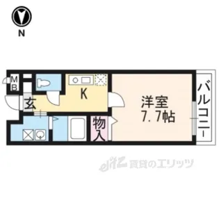 ヴィンテージ高智穂【4階】の間取り