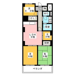 武蔵野スカイハイツ【10階】の間取り
