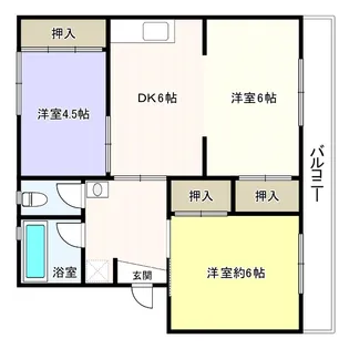 ボスコ山津【4階】の間取り