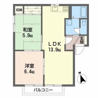 サニーズ福庭 A棟【2階】の間取り