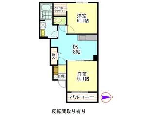 広島県江田島市能美町中町【アパート】の間取り