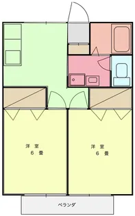 シャンテ富岡I【2階】の間取り