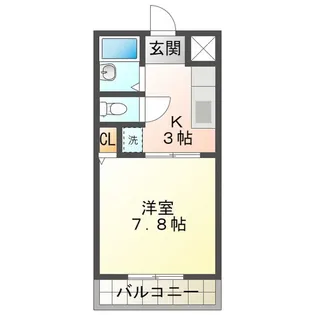セゾンプロムナード【2階】の間取り